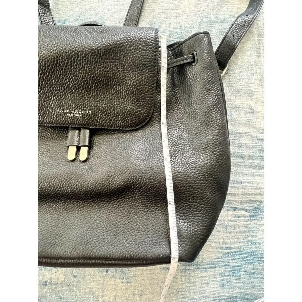 Marc Jacobs Black Pebbled 100% Cow Leather Pike Place Backpack